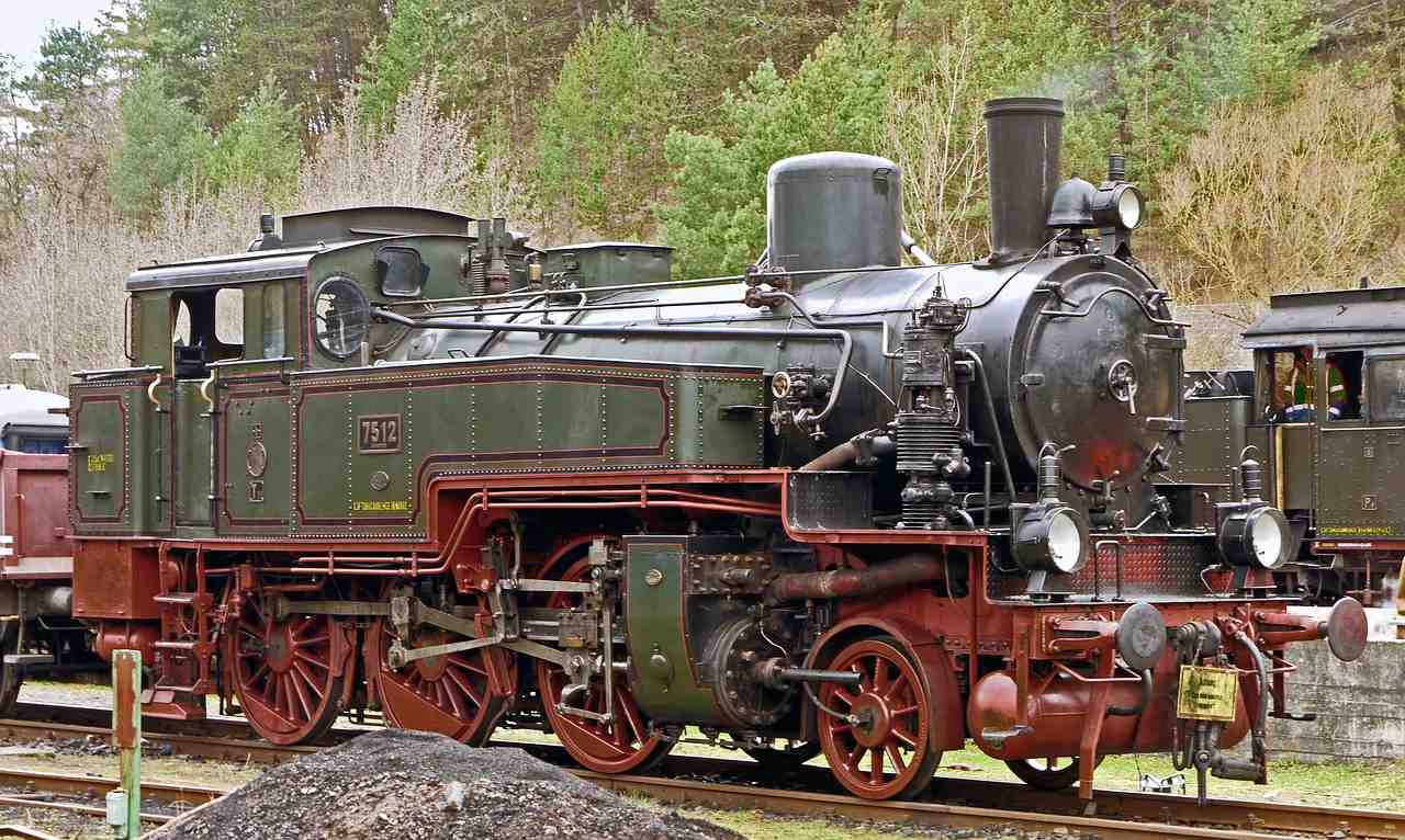 locomotive à vapeur, musée de locomotive, prussien